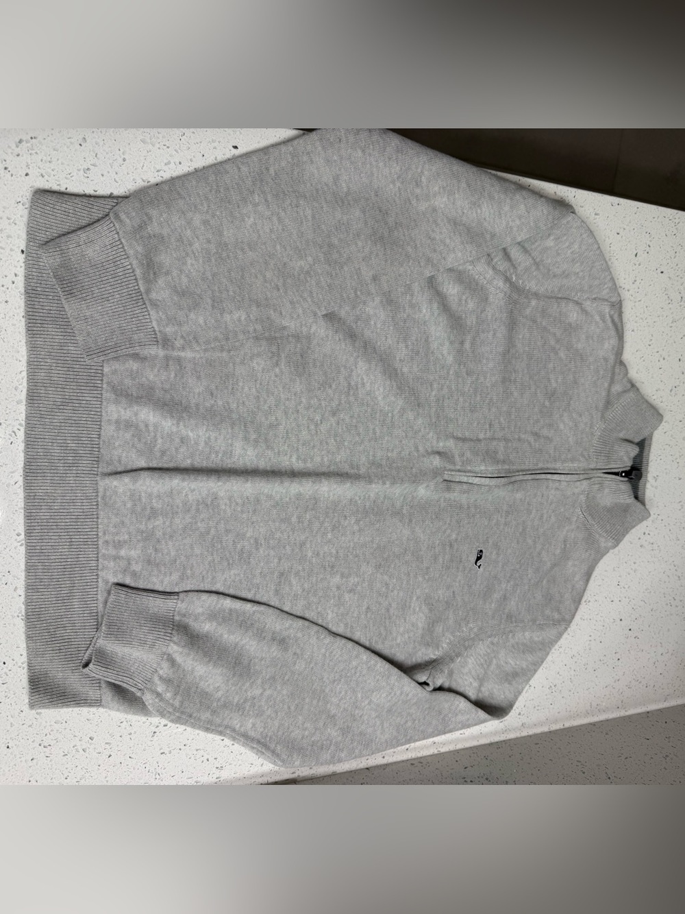 Vineyard Vines Boy’s Light Gray Quarter-Zip Pullover